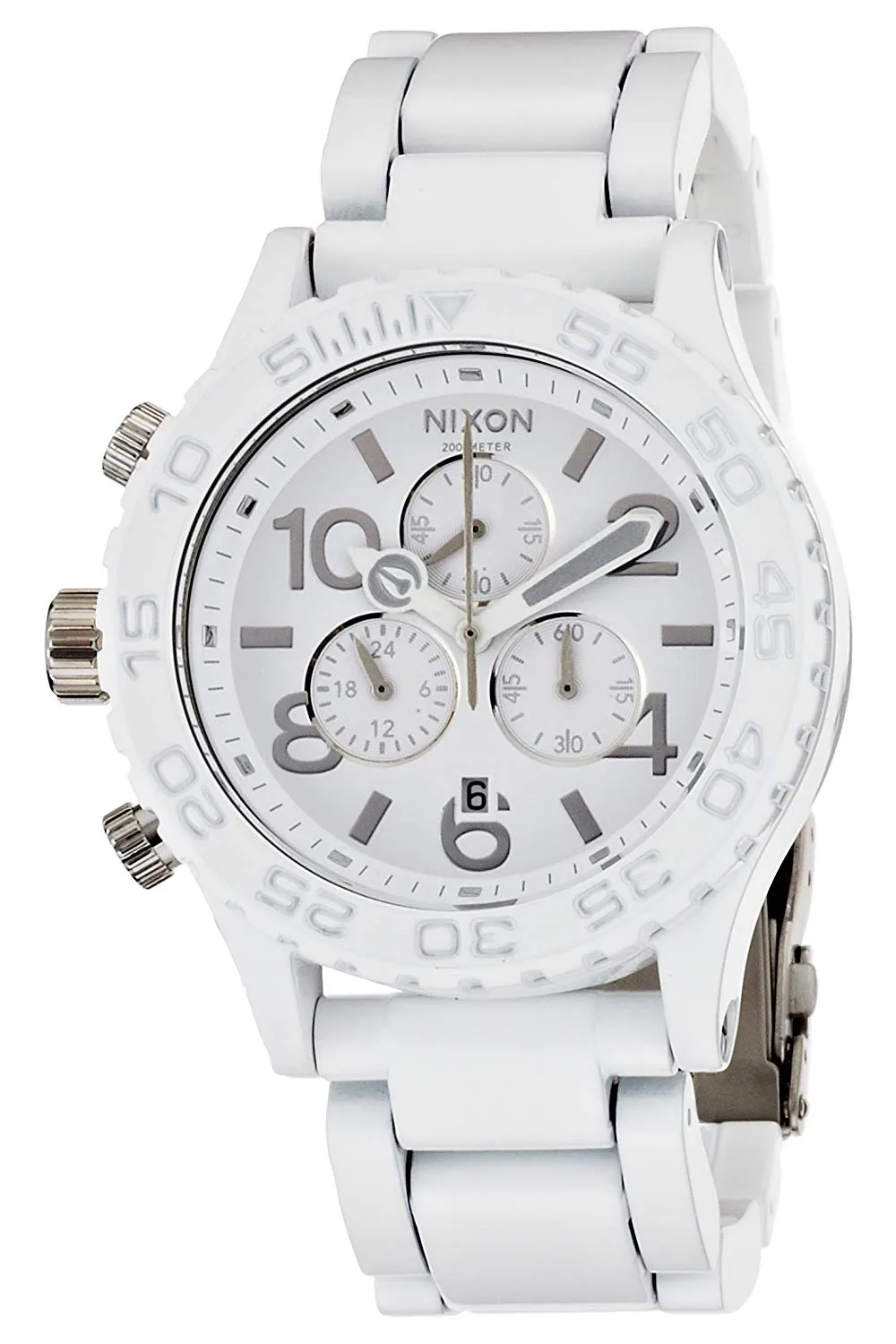 Nixon 42-20 Chronograph White and Silver Men's Watch Men's Watch A037-1255