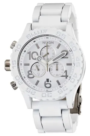 Nixon 42-20 Chronograph White and Silver Men's Watch Men's Watch A037-1255