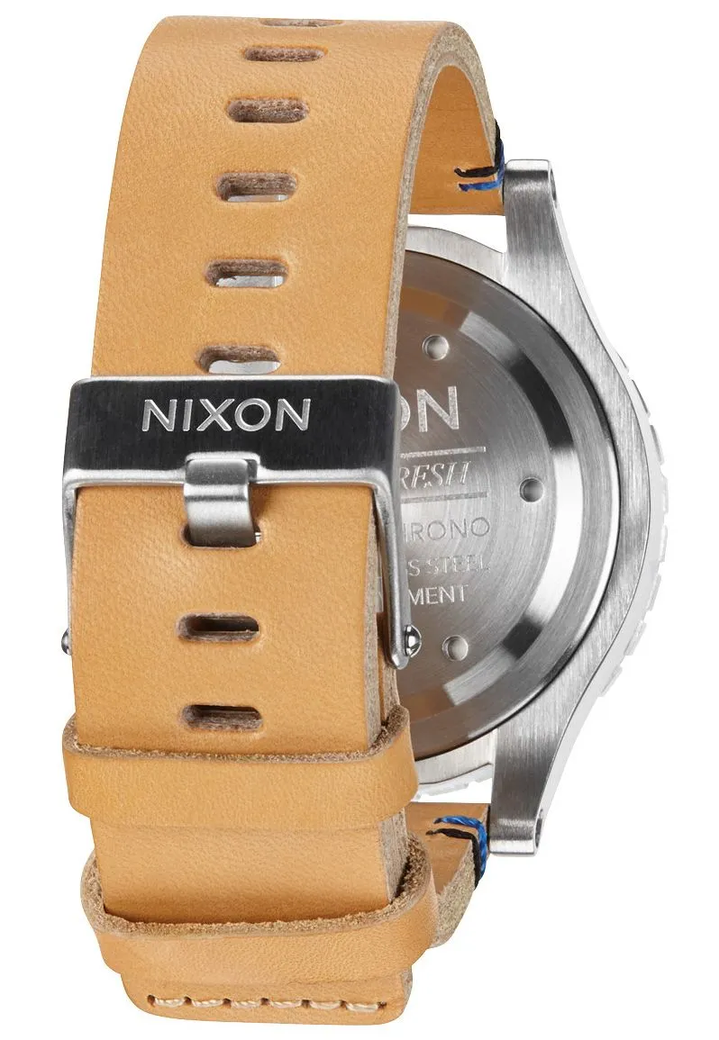 Nixon 48-20 Chronograph Black Dial Tan Leather Men's Watch Men's Watch A363-1602