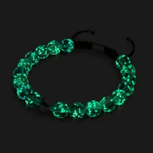 Nogu Merlot | Silver | Firefly Glass Macrame Bracelet