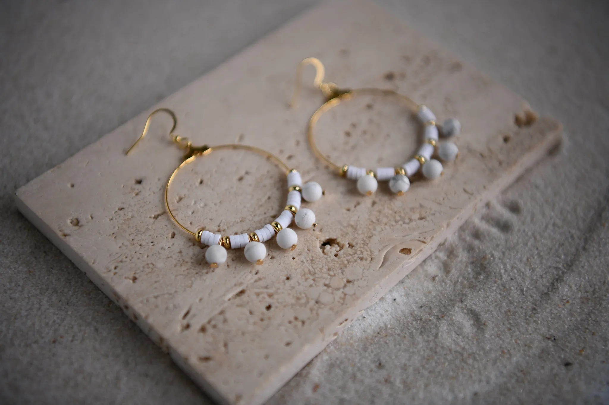 Nova Gold Plated Gemstone Hoop Earrings