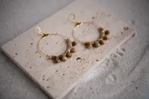 Nova Gold Plated Gemstone Hoop Earrings