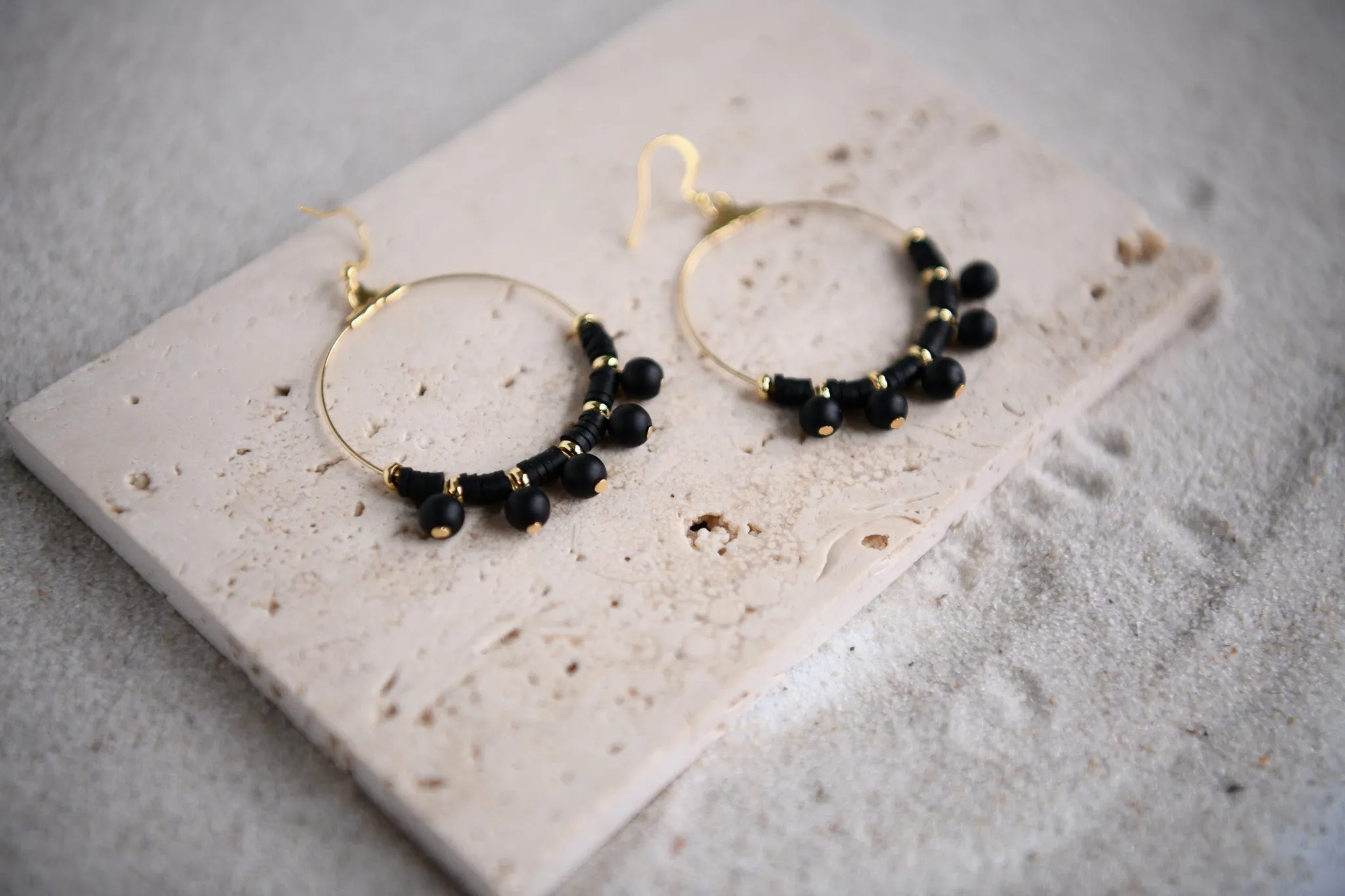 Nova Gold Plated Gemstone Hoop Earrings