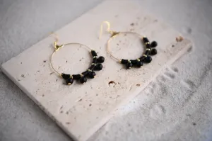 Nova Gold Plated Gemstone Hoop Earrings