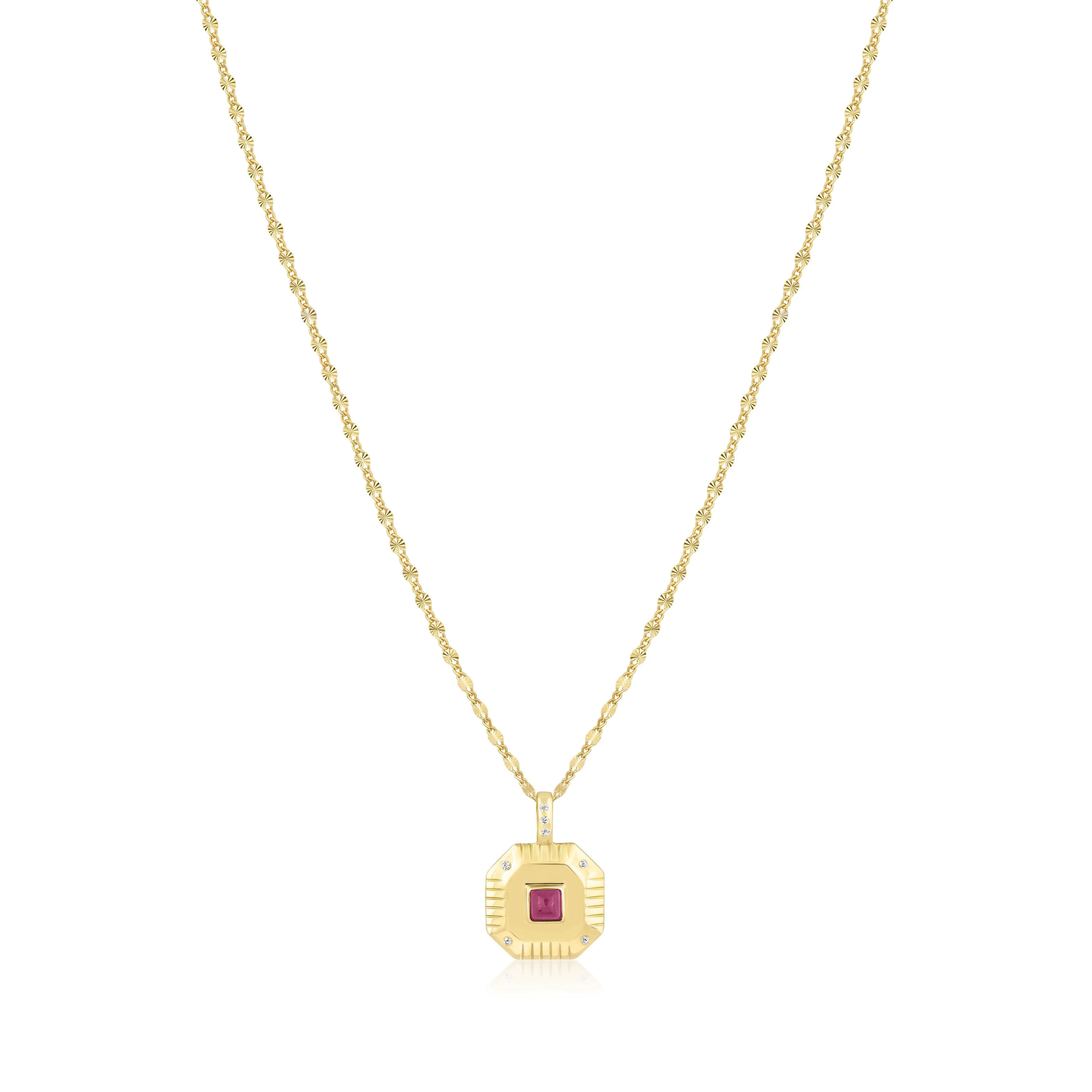 octagon charm necklace