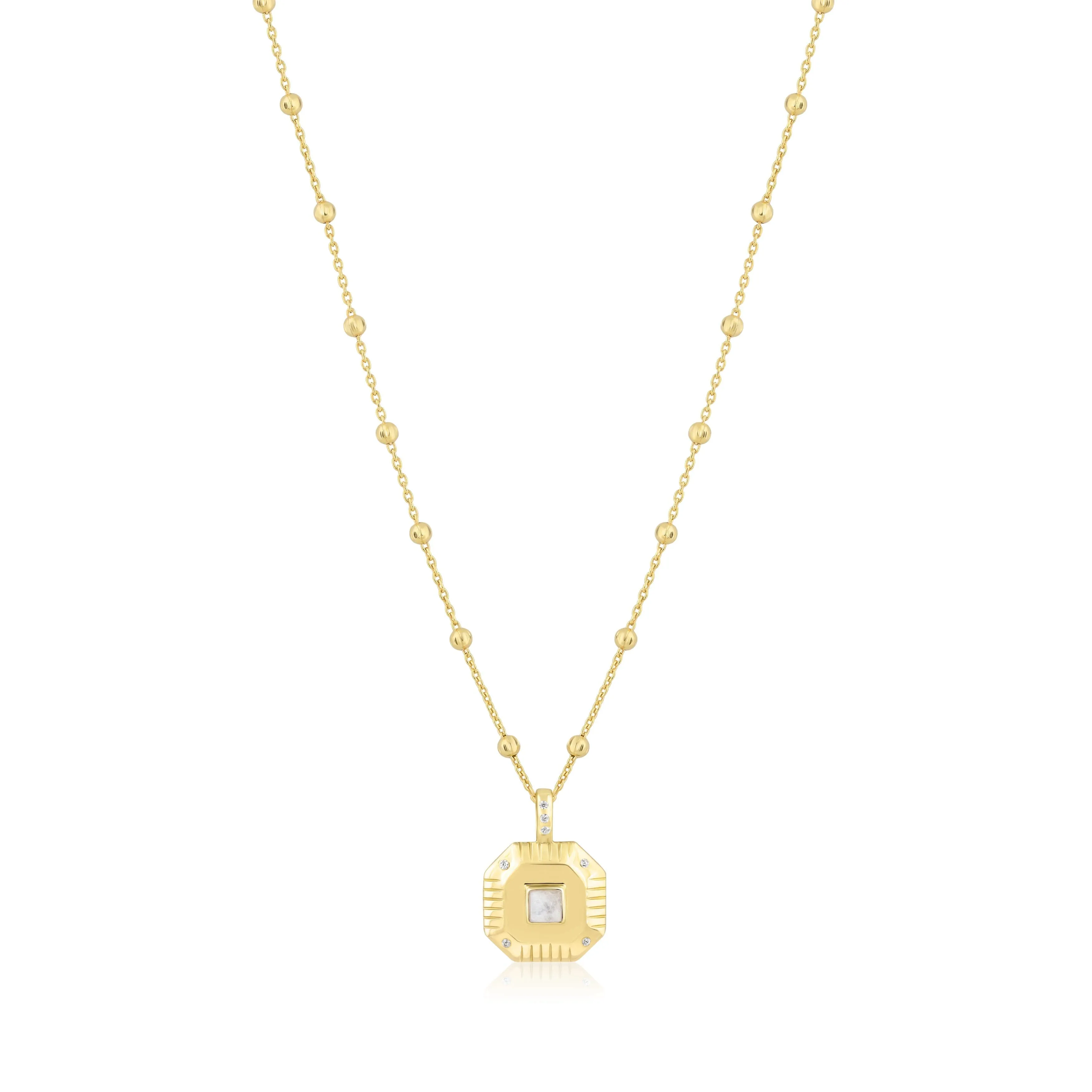 octagon charm necklace