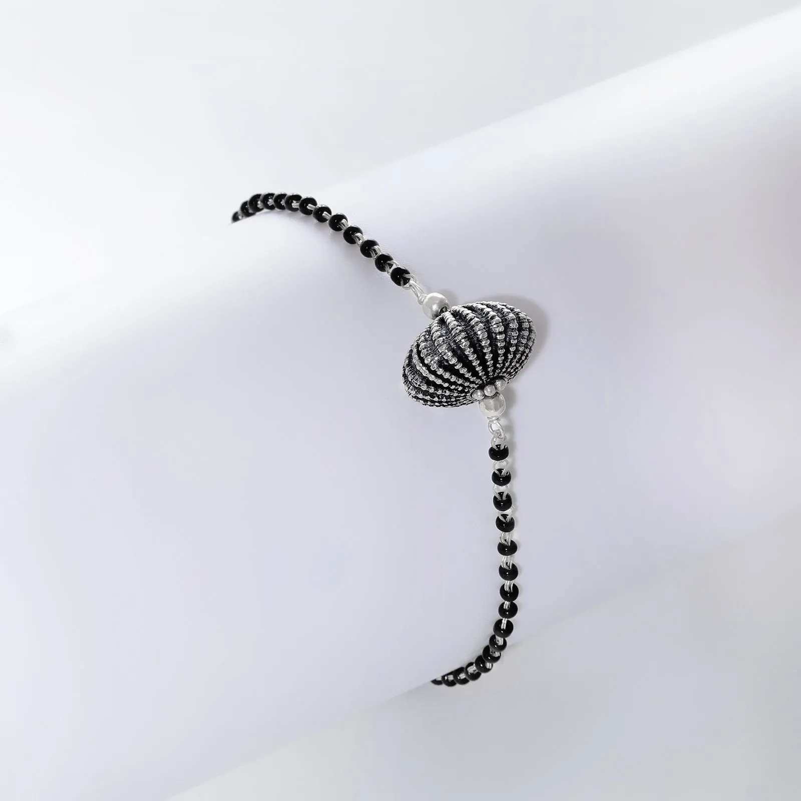 Oxidized Charm Bracelet for Women – 925 Sterling Silver Oxidized Finish