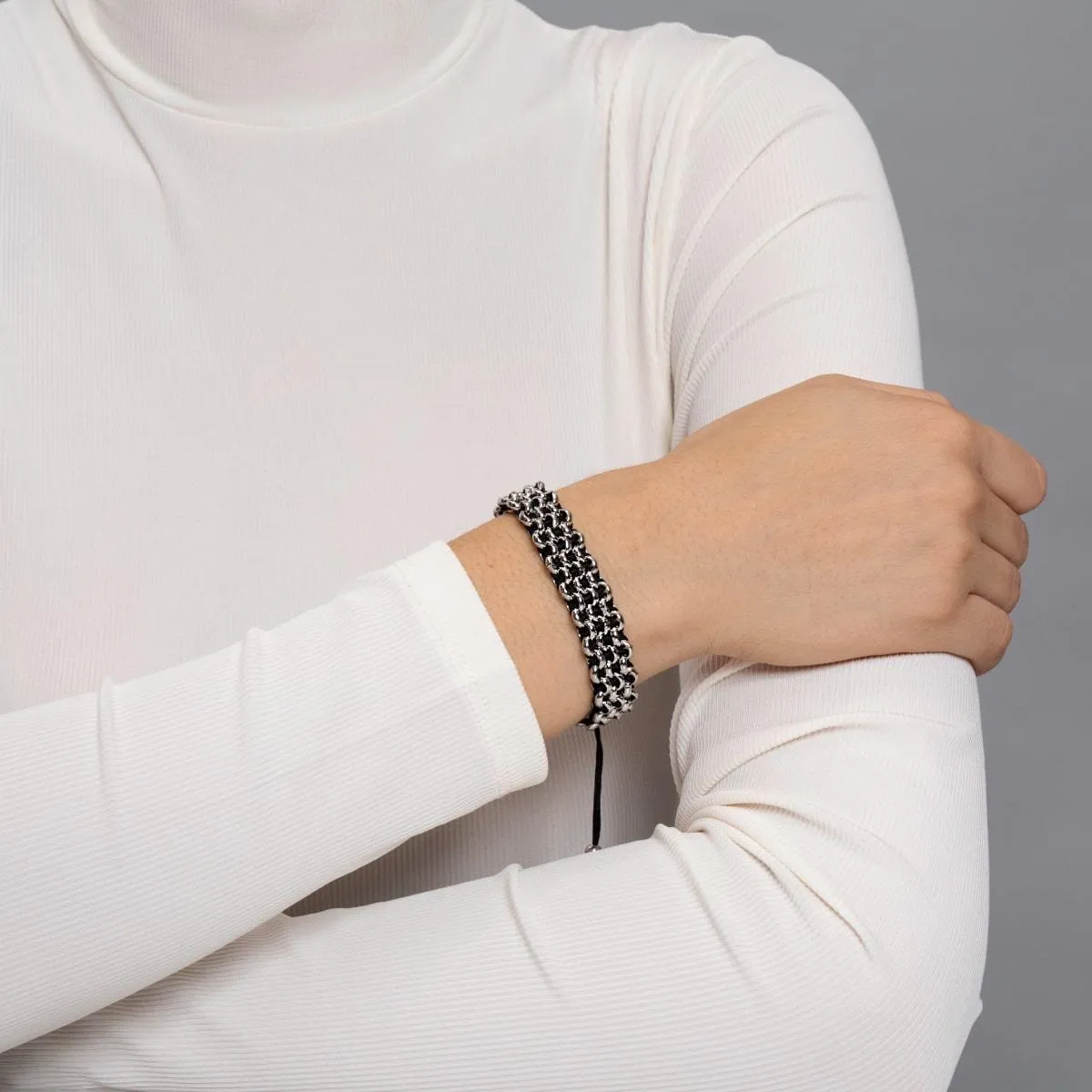 Panda Links | Original Kismet Bracelet | Black x Silver