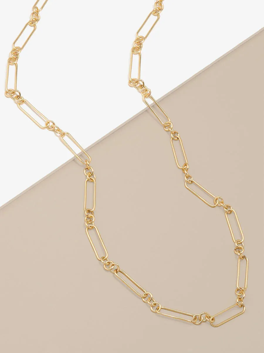 Paperclip & Rolo Chain Necklaces