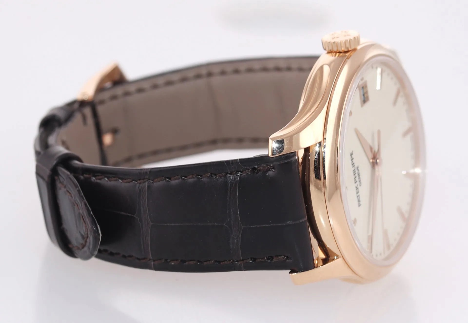 Patek Philippe Calatrava Date 18K Rose Gold Ivory 39mm 5227R-001 Watch
