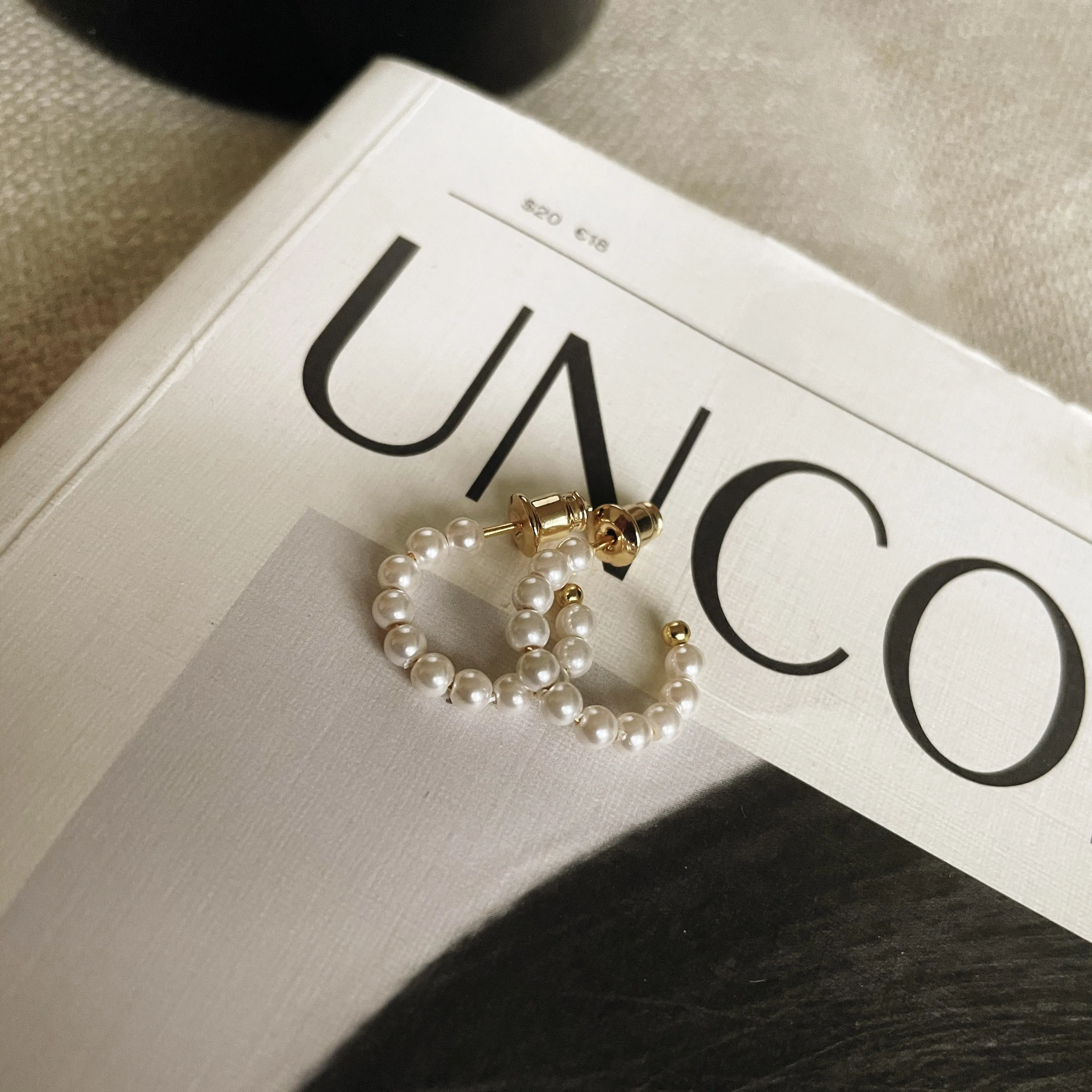 Pearl Hoop Earrings