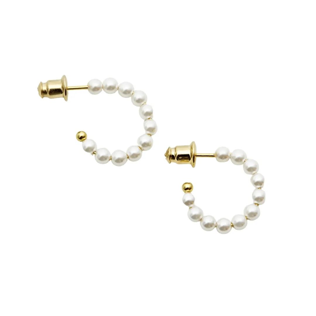 Pearl Hoop Earrings