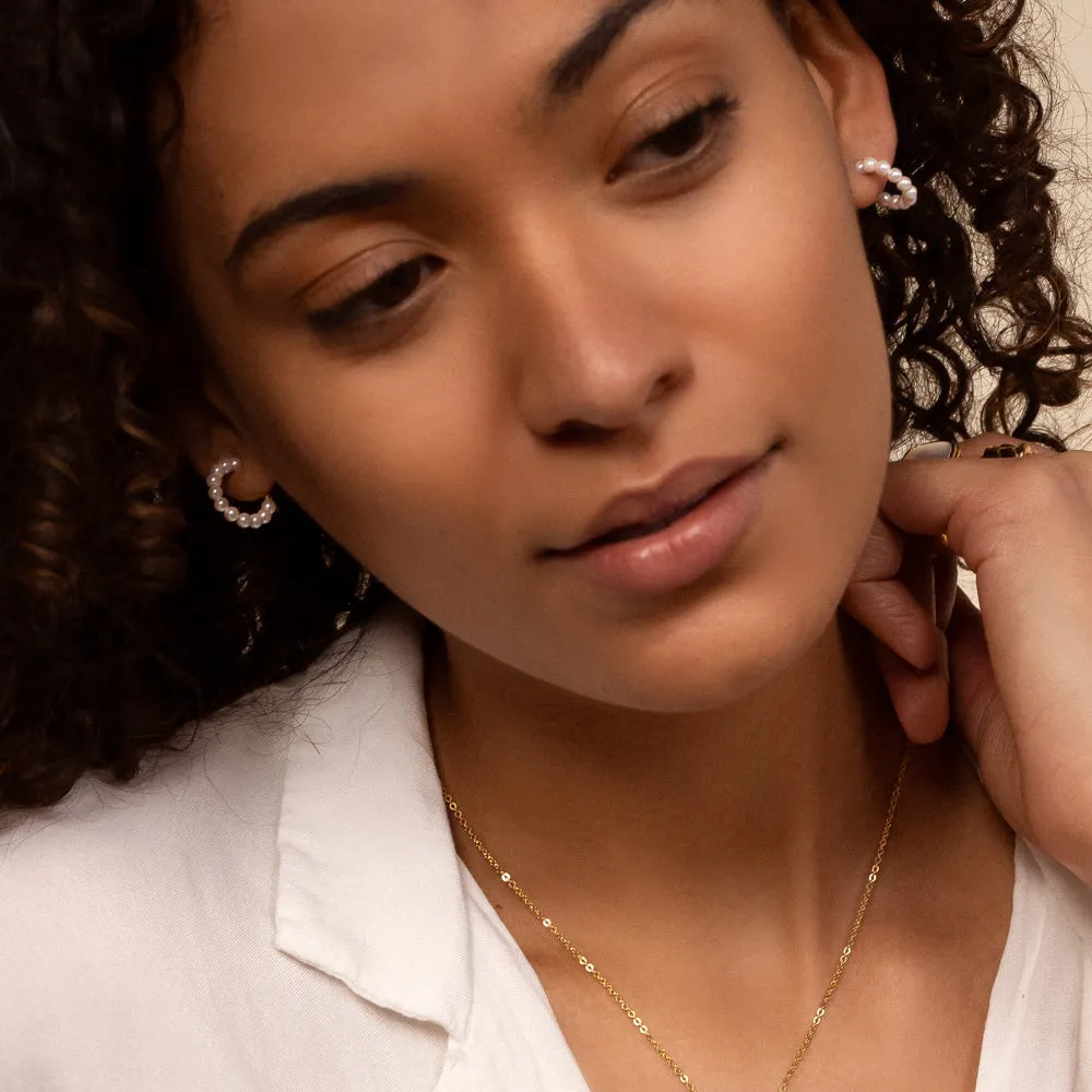 Pearl Hoop Earrings