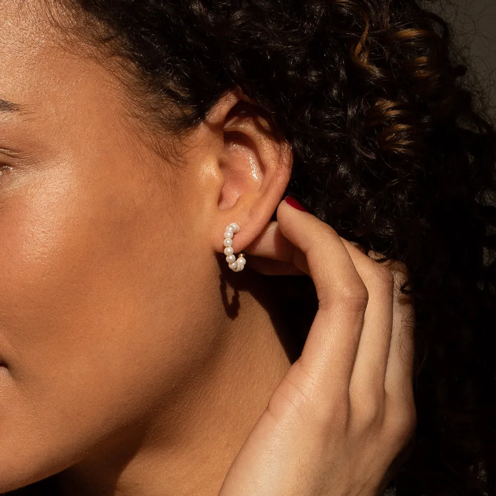 Pearl Hoop Earrings