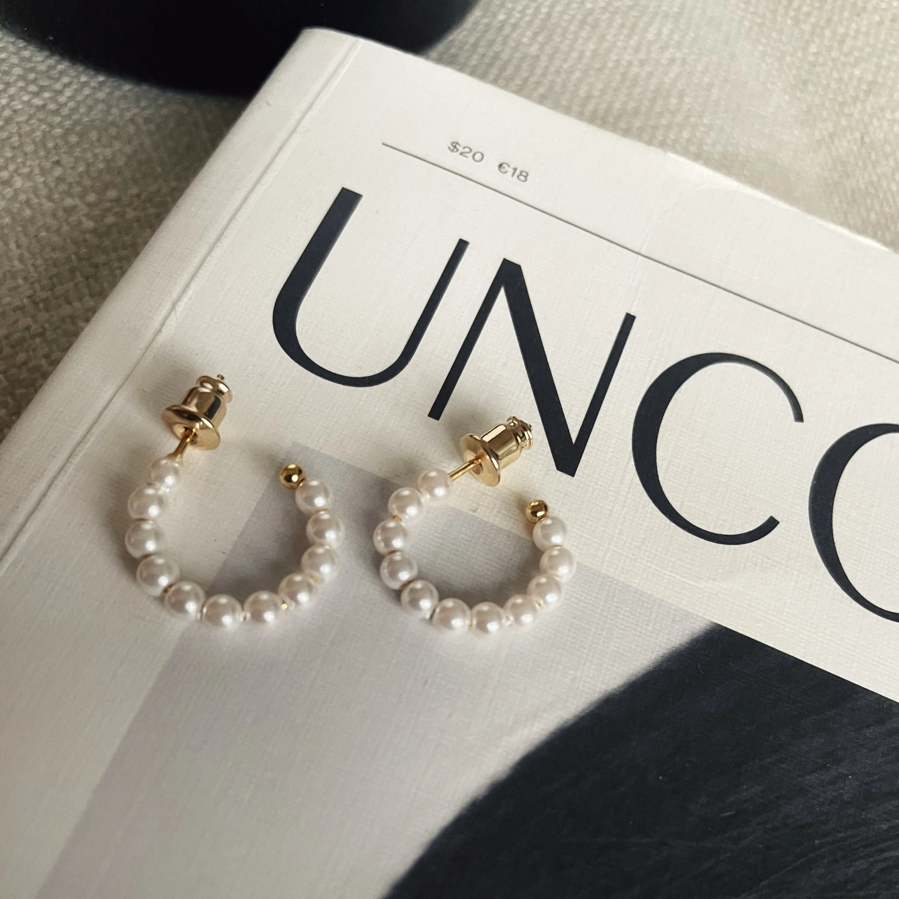 Pearl Hoop Earrings