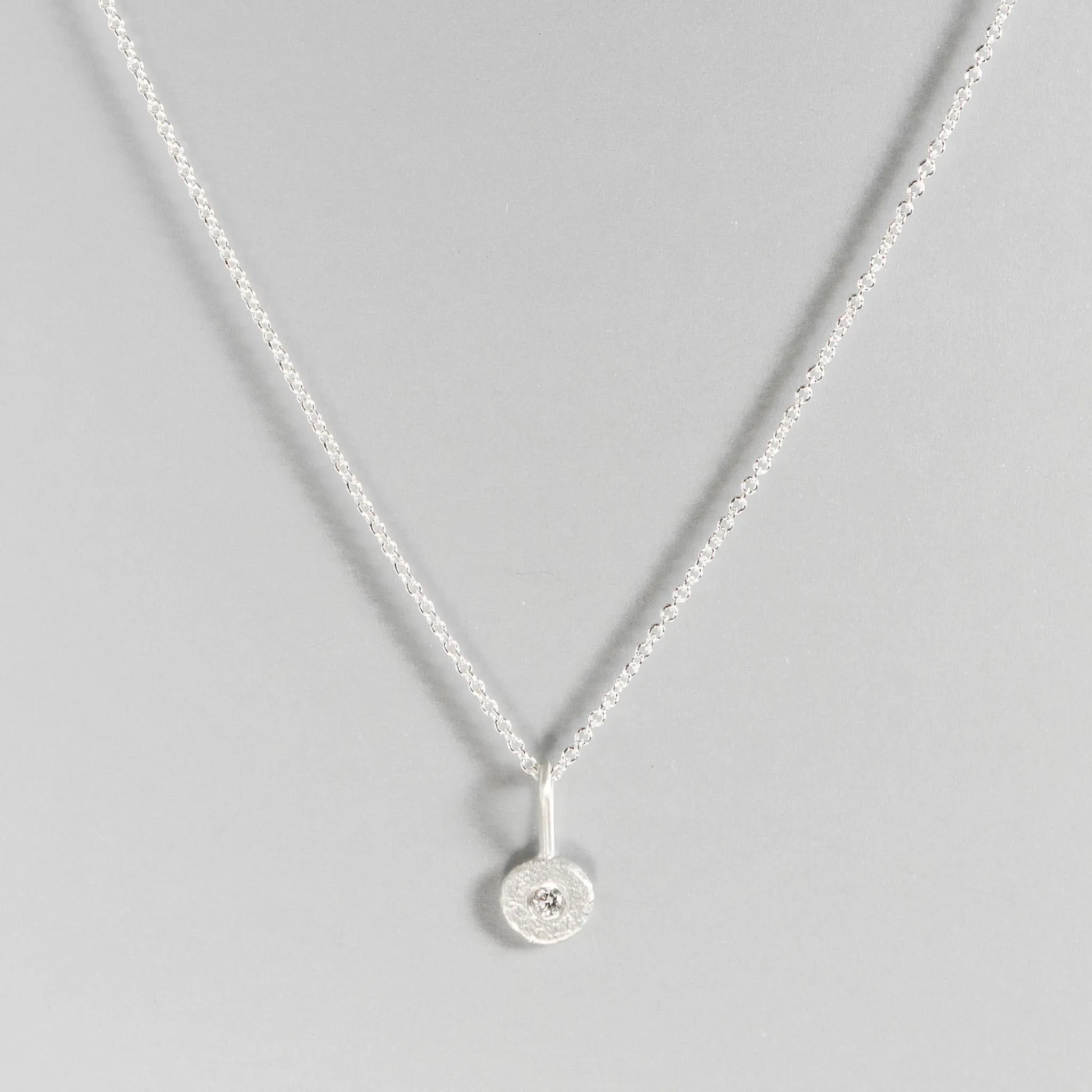 Pebble Charm in Sterling Silver