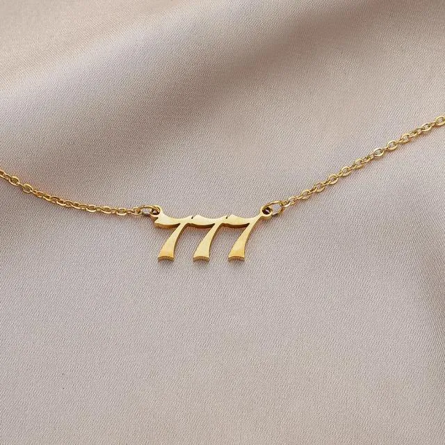 Personalized Number style Name Necklace For Women Men Gold Silver Chain Lovers