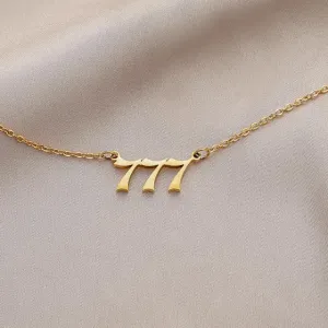 Personalized Number style Name Necklace For Women Men Gold Silver Chain Lovers