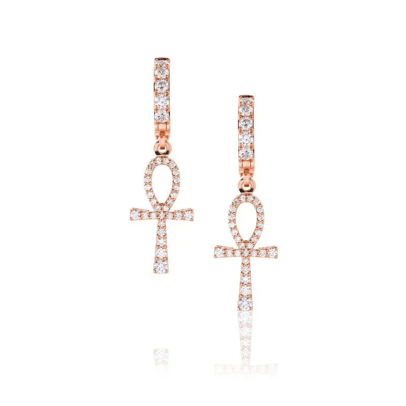 Pico Harvey Ankh Hoop Earrings