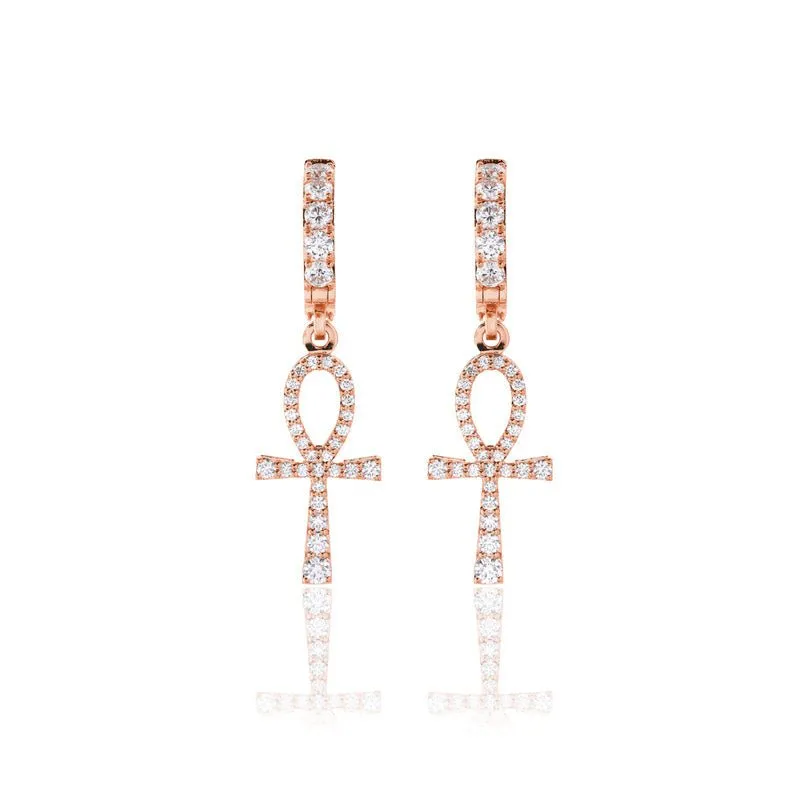 Pico Harvey Ankh Hoop Earrings