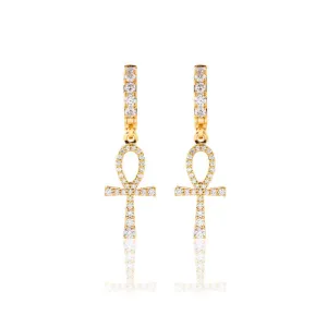 Pico Harvey Ankh Hoop Earrings