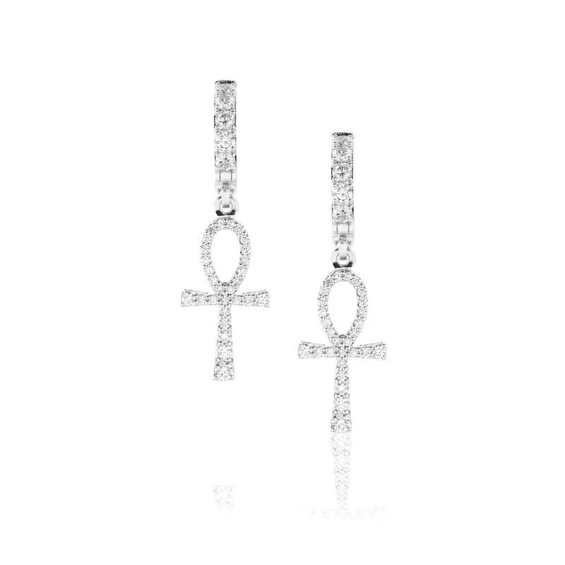 Pico Harvey Ankh Hoop Earrings