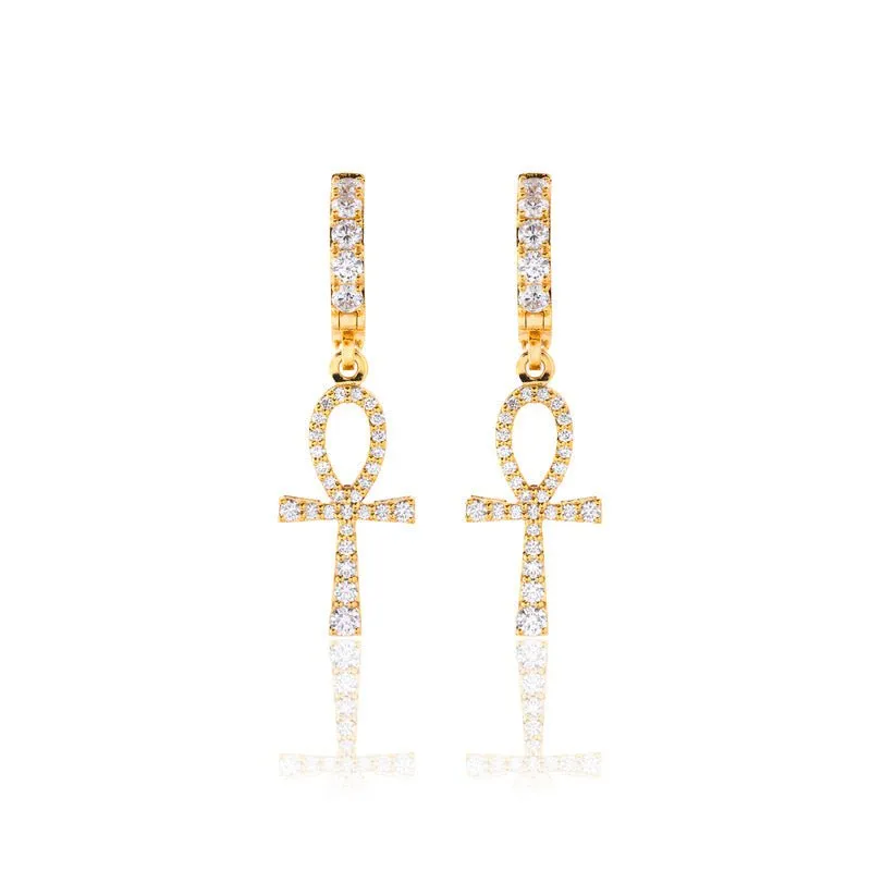 Pico Harvey Ankh Hoop Earrings