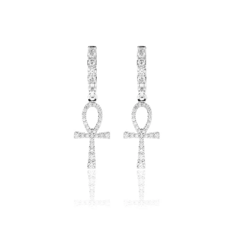 Pico Harvey Ankh Hoop Earrings