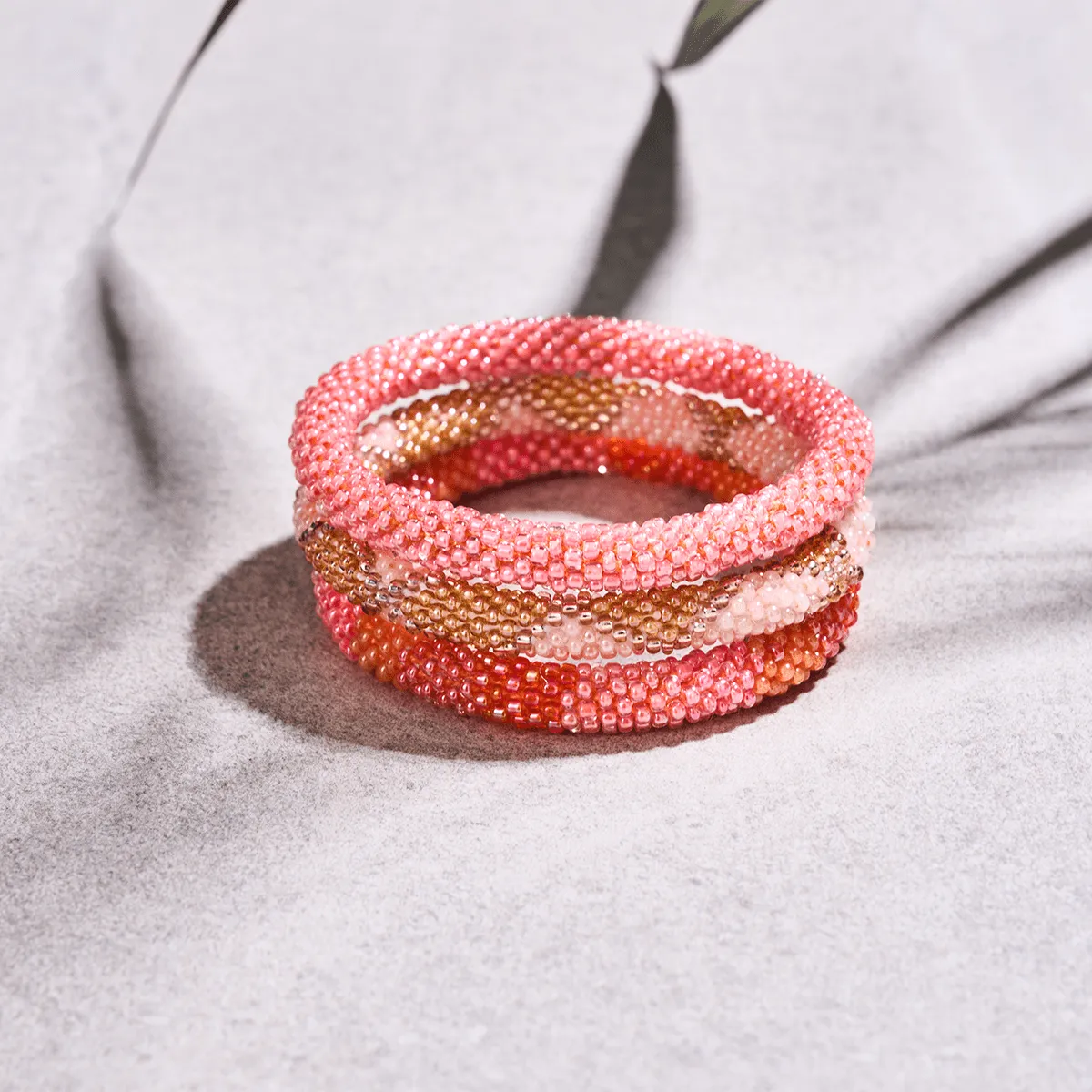 Pink Azalea | Himalayan Glass Bead Bracelet