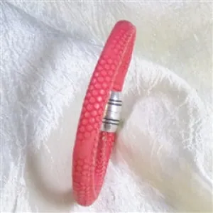 Pink Leather Cord Bracelet