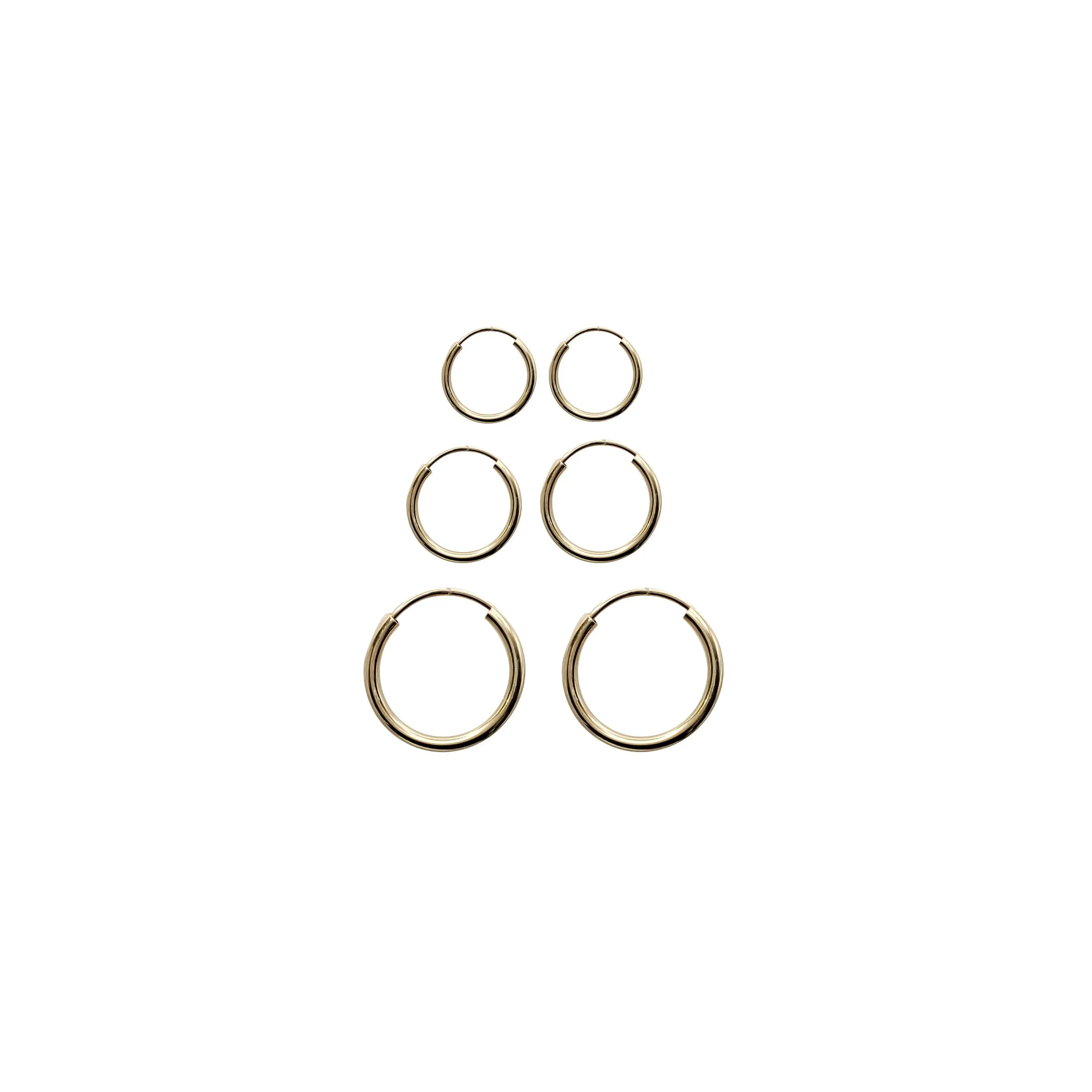 Plain Huggie Earrings (14K)