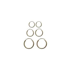 Plain Huggie Earrings (14K)