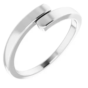 Platinum Engravable Bypass Ring