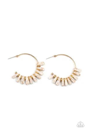 Poshly Primitive White Paparazzi Earrings