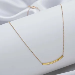 Pure 925 Silver Necklace - Elegant Gold Plated String Chain