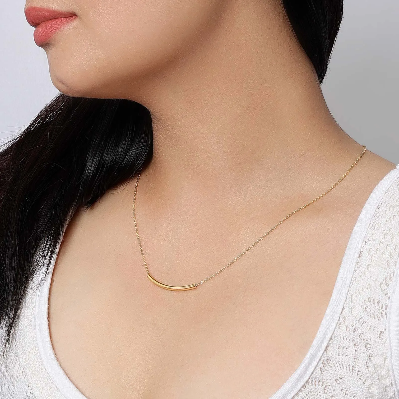 Pure 925 Silver Necklace - Elegant Gold Plated String Chain