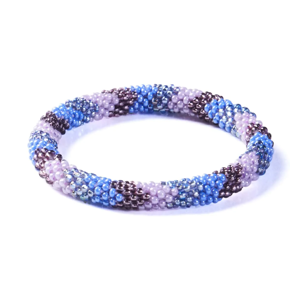 Purple Peony | Himalayan Glass Bead Bracelet