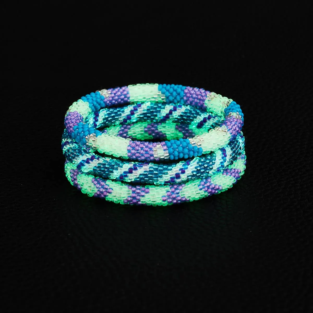 Purple Slime | Himalayan Glass Bead Bracelet