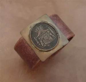 Pyrrha Bronze Frederic Leather Cuff/ Bracelet