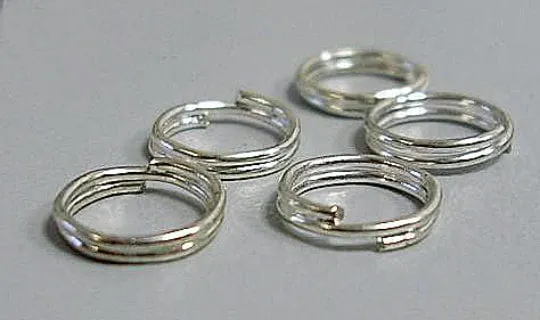Quality 8mm DOUBLE LOOP split rings, Strong double loop split rings DOUBLE split rings hold there shape