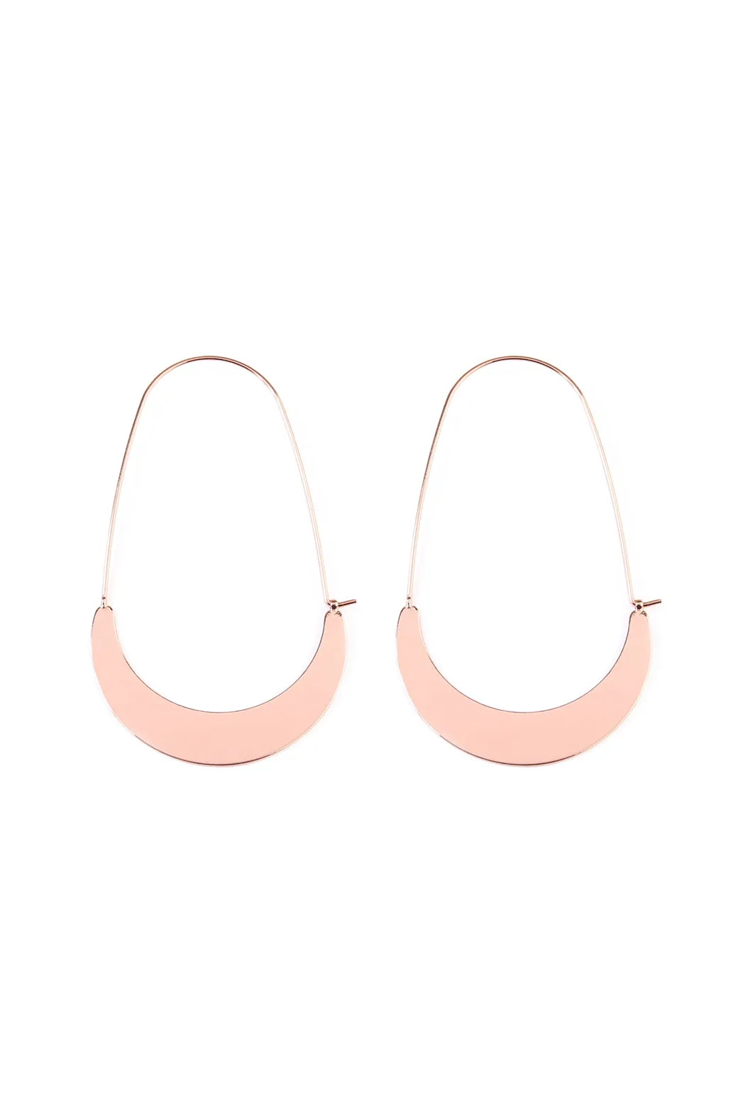 QUARTER MOON HOOP EARRING
