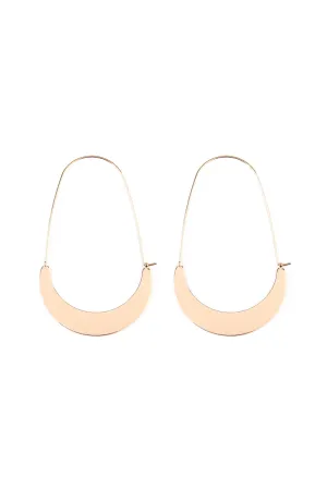 QUARTER MOON HOOP EARRING