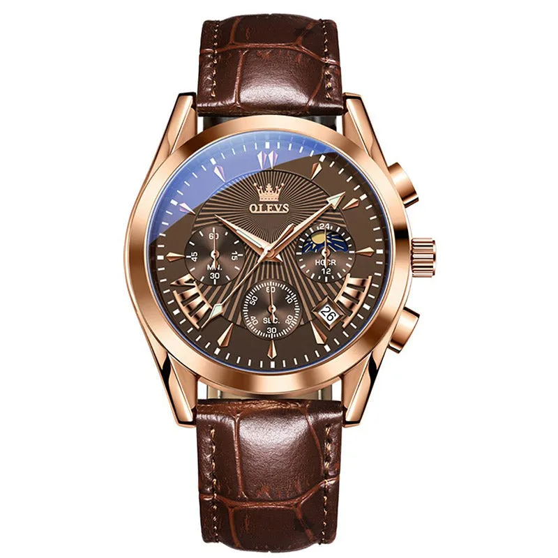QUARTZ LEATHER STRAP WATCH | Timeless Elegance Redefined