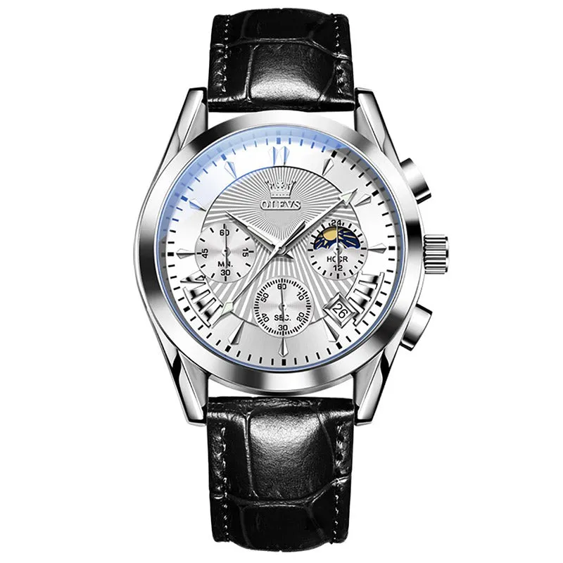 QUARTZ LEATHER STRAP WATCH | Timeless Elegance Redefined