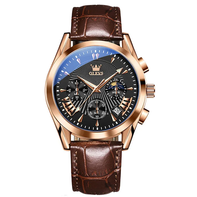 QUARTZ LEATHER STRAP WATCH | Timeless Elegance Redefined