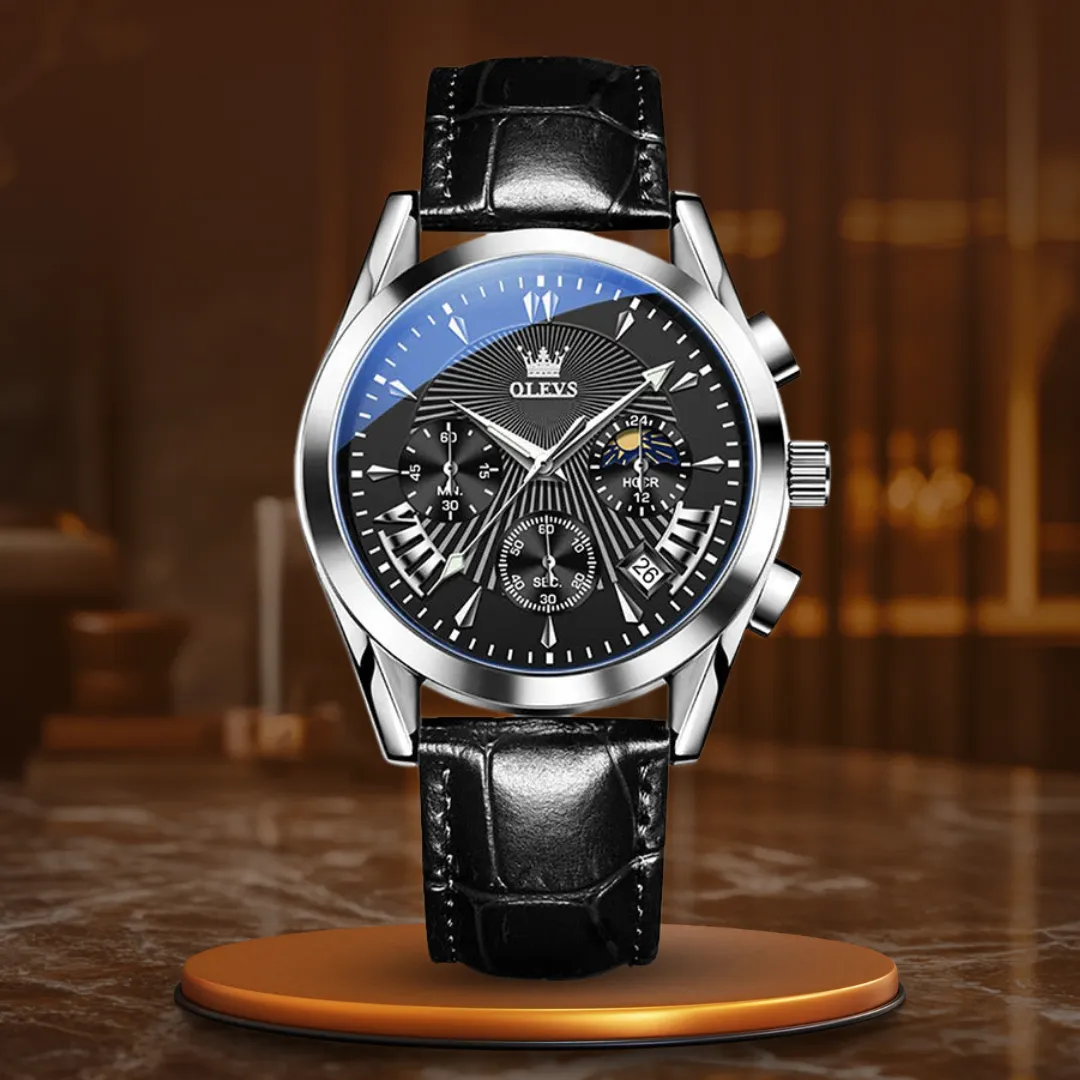 QUARTZ LEATHER STRAP WATCH | Timeless Elegance Redefined