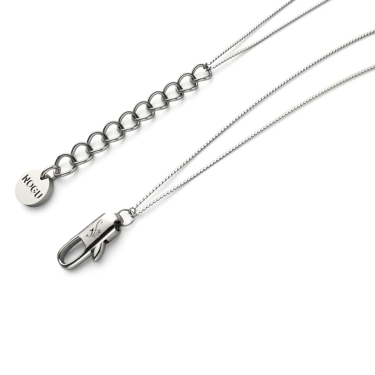 Rainbow White | Silver | Mermaid Glass Cascade Double Pendant