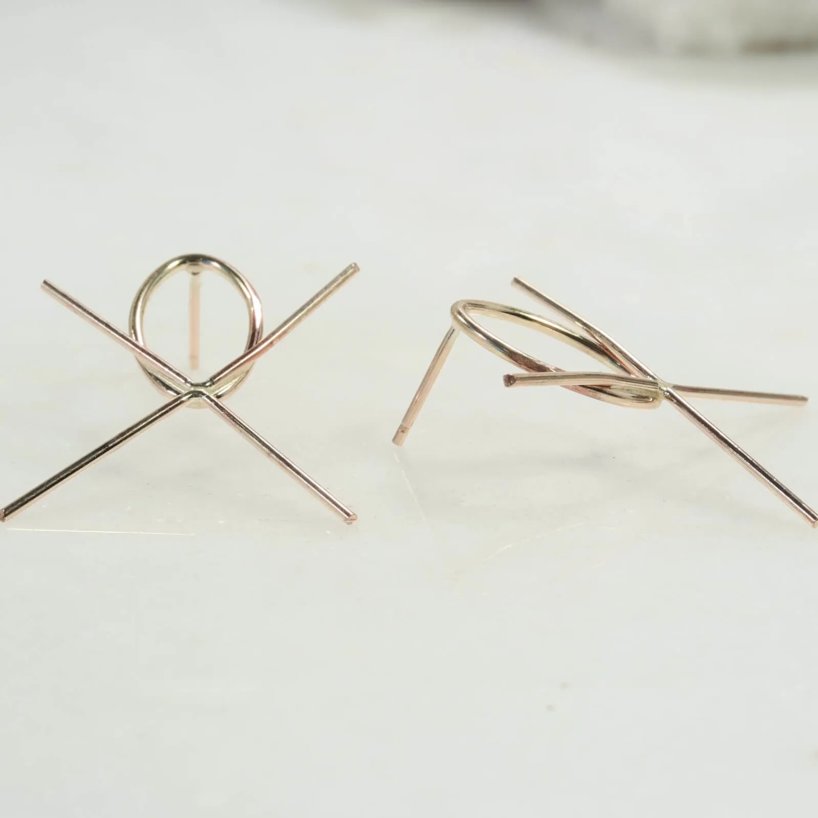 Raw Gemstone Earring Setting - Oval, 1mm, Plain, Post Earrings Choose Your Metal