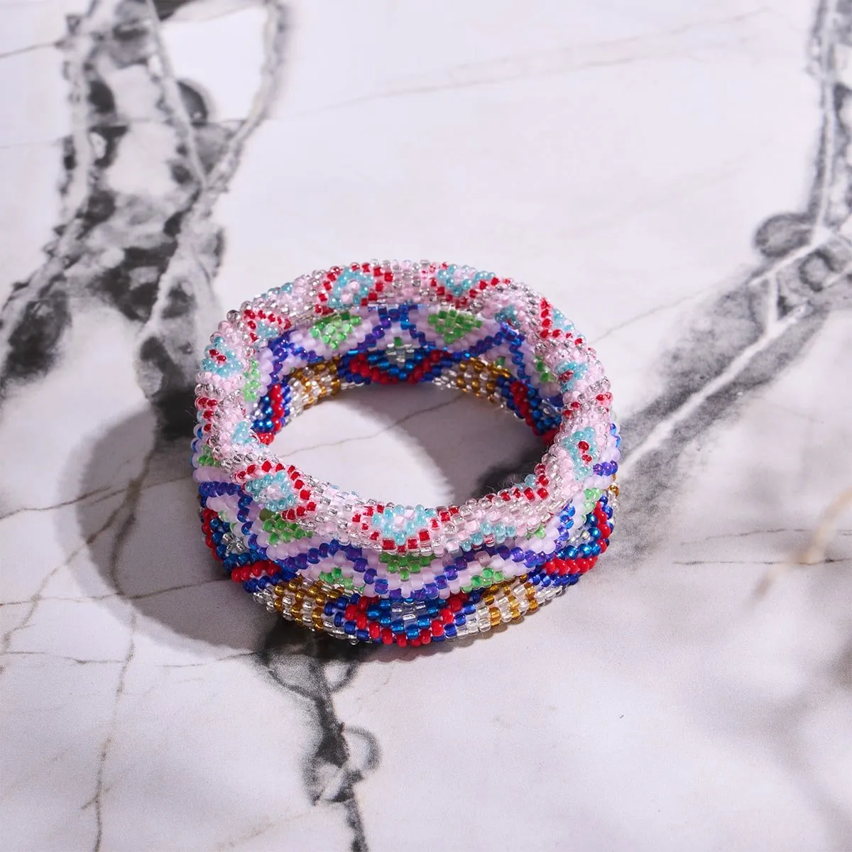 Red Sky | Himalayan Glass Bead Bracelet