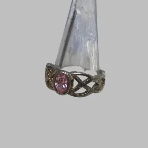 ~Ring: Sterling Silver Pink Stone